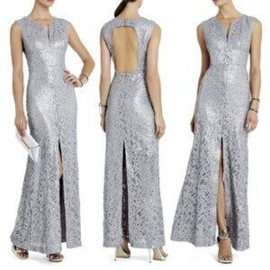 NWT BCBG Grey Cain Sequin Dress - Size 0